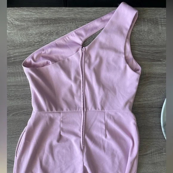 One- Shoulder Lilac Jumpsuit - Picture 10 of 10